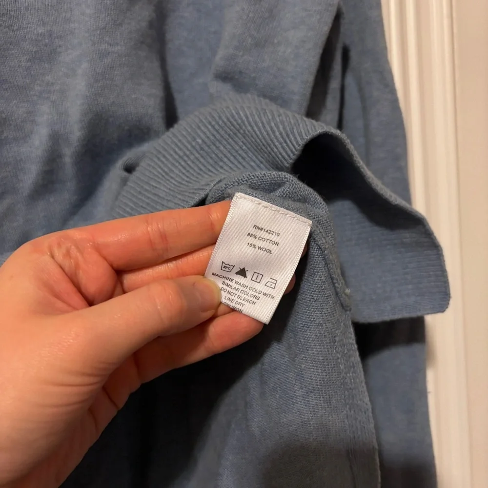 Dusty Blue Collared Sweater - Picture 5 of 6